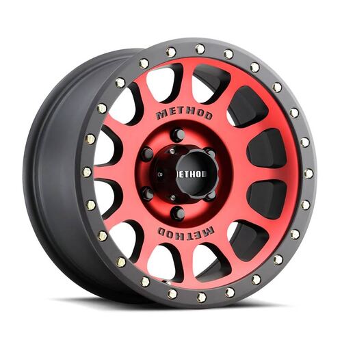 Method ZMR305 NV Red Tinted Clear Coat Wheels (18x9 +18)  [WHEEL KIT, QTY: 4]