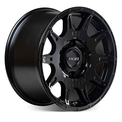 ROH Invader Matt Black Wheels (17x9 +25) [Single Wheel]