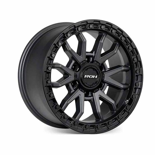 ROH Raid Matt Black Graphite Wheels (17x9 +25) [Single Wheel]