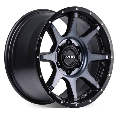 ROH Trophy Matt Black Graphite Wheels (17x8 +30) [Single Wheel]