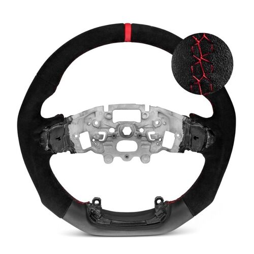 Trimmed Co. Full Alcantara Steering Wheel - Red Stitching (Next Gen Ranger Raptor)